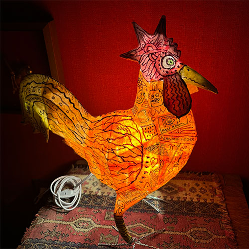 Yummy Mud Puddle Rooster Lamp FL4397 - Christopher Park Gallery